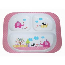 Practical Baby Eating Plates Children's Tableware Cute Points Tray