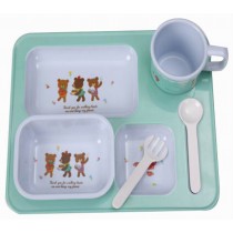 Practical Baby Eating Plates Children's Tableware Cute Points Tray, Style A