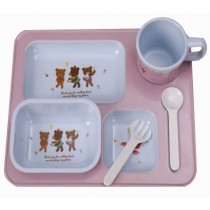 Practical Baby Eating Plates Children's Tableware Cute Points Tray, Style B
