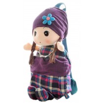 Cute Childrens Backpack For School Toddle Backpack Baby Bag, Purple Plaid
