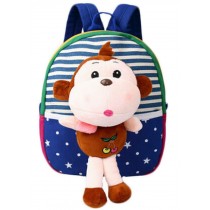 Cute Childrens Backpack For School Toddle Backpack Baby Bag, Blue Monkey