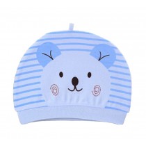 Set of 3 Cute Baby Hats Infant Caps Newborn Baby Cotton Hat Bear Blue