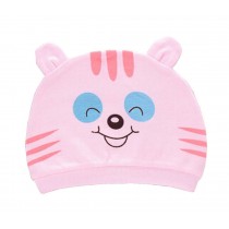Set of 3 Cute Baby Hats Infant Caps Newborn Baby Cotton Hat Tiger Pink