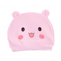 Set of 3 Cute Baby Hats Infant Caps Newborn Baby Cotton Hat Pink