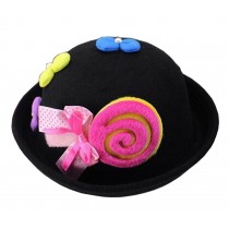 [Candy Black] Cute Baby Woolen Bowler Hat Children Bucket Hat