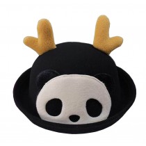 [Panda Black] Lovely Baby Woolen Bowler Hat Children Bucket Hat