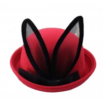 [Red] Fashion Baby Woolen Bowler Hat Children Bucket Hat