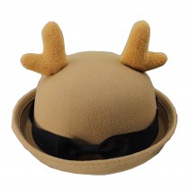 [Antlers Khaki] Lovely Baby Woolen Bowler Hat Bucket Hat for Children