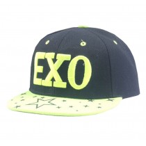 Korean Wave Kids Baseball Cap Hip-Hop Hat Embroidered Children Cap(Green)