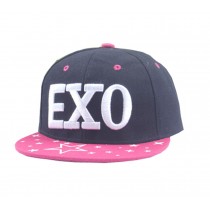 Korean Wave Kids Baseball Cap Hip-Hop Hat Embroidered Children Cap(Pink)