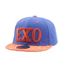 Korean Wave Kids Baseball Cap Hip-Hop Hat Embroidered Children Cap(Orange)