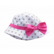 Summer Baby Girl Caps Cotton Sun Hat For 2-3 Years Baby White Big Wave Point