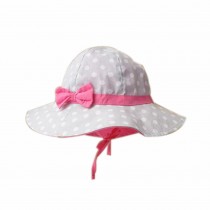 Summer Baby Girl Caps Cotton Sun Hat For 2-3 Years Baby Gray