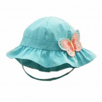 Summer Baby Girl Caps Cotton Sun Hat For 2-3 Years Baby Blue
