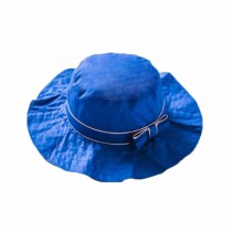 Summer Baby Girl Caps Cotton Sun Hat For 2-3 Years Baby Royal Blue