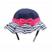 Summer Baby Girl Caps Cotton Sun Hat For 2-3 Years Baby Navy Stripe