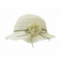Summer Baby Girl Caps Cotton Sun Hat For 2-3 Years Baby Cream-colored