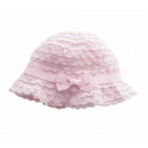 Summer Baby Girl Caps Cotton Sun Hat For 2-3 Years Baby Pink Lace