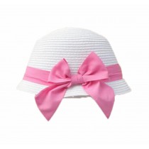 Summer Baby Girl Caps Cotton Sun Hat For 2-3 Years Baby Bow Straw Hat