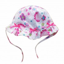 Summer Baby Girl Caps Cotton Sun Hat For 2-3 Years Baby Both Sides Floral