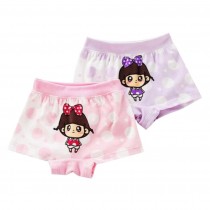 Set of 2, Kids Lovely Cartoon Underwear Girls' Comfortable Panties