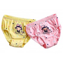 [Sweet Time] Girls Soft Cotton Panties Comfortable Underwear, 2PCS