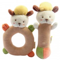 Set Of 2 Sheep Plush Toy Baby Baby Rattle Suit