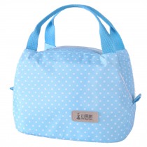 Newly-made Cute Bag Lunch Tote Bag Fashion Simple Insulated Bento Bag(Blue)