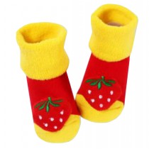 [Berry] Thick Infant Toddler Cotton Socks for Baby, 6-18 Months, 2 Pairs
