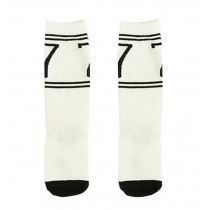 2 Pairs Knee High Stockings Unisex-baby Tube Socks for Kids [Black 7]