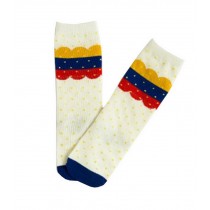 2 Pairs Knee High Stockings Unisex-baby Tube Socks for Kids [Colorful Clouds]