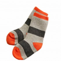 Set of 2 Newborn Thick Warm Cotton Socks 0-24 Months Baby Gray Orange