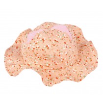 Soft Cotton Baby Sun Hats Floral Pattern Sunhat Girls Sun Summer Hat, Pink