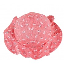 Soft Cotton Baby Sun Hats Dandelion Pattern Sunhat Girls Sun Summer Hat, Red