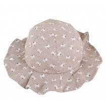 Soft Cotton Baby Sun Hats Dandelion Pattern Sunhat Girls Sun Summer Hat, Gray