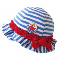 Baby Durable Summer Hat Cotton Dot Outdoor Sun Cap Casual Style Blue