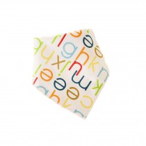 Set of 3 Cotton Baby Bandana Drool Triangles Bib Neonatal Letter