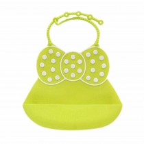 Soft Baby Bib Waterproof With Food Catcher Pocket Colors Bibs Green