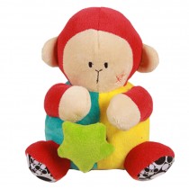 Newborn Gift Plush Pendant Hanging Bell Toy Doll Stroller Toys(Monkey)
