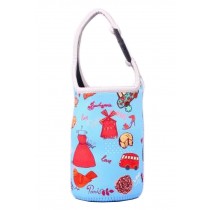 Lovely Baby Bottle Tote Bag Food Jar Tote Bag Insulated Lunch Box Bag Blue