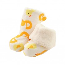 Pretty Winter Soft Baby Shoes Durable Cotton Warm Sock Yellow Duck