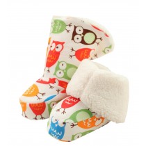 Pretty Winter Soft Baby Shoes Durable Cotton Warm Sock Colorful Owl
