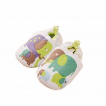 Baby First Walkers Soft Sole Cotton Toddler Shoes Green Elephant