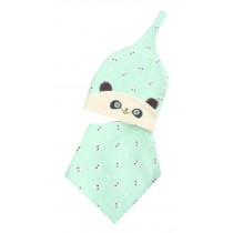 Soft Cotton Baby Hat Cute Panda Cap/Hat For 3-12 Months, Bib Included, Green