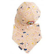 Newborn Infant Children Hat Cotton Casquette Hat Set Head Cap Free Size Beige