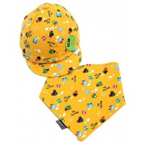 Newborn Infant Children Hat Cotton Casquette Hat Set Head Cap Free Size Yellow