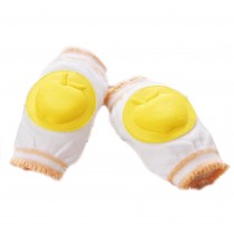 Set of 2 Cotton Mesh  Baby Leg Warmers Knee Pads/Protect-Apple, Yellow