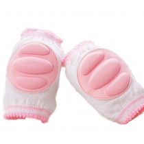 Set of 2 Cotton Mesh  Baby Leg Warmers Knee Pads/Protect-Horizontal, Pink