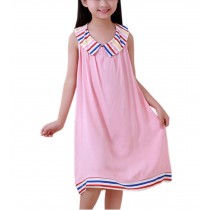 Girls Comfortable Summer Nightgown Pink Sleepwear for Girls