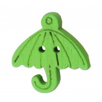 Set of 60, Baby Sweater Buttons Cartoon Umbrella Decorative Buttons, Green